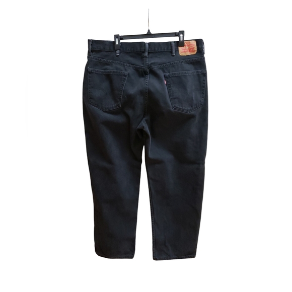 Levis 550 Jeans Mens Size 42 Black Zip Reg Fit Straight Leg - Picture 2 of 8